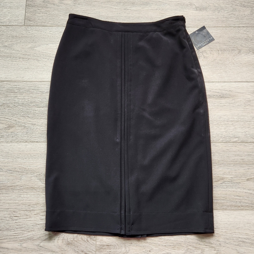 Apostrophe Black Pencil Skirt Womens 4 Classix Business Casual